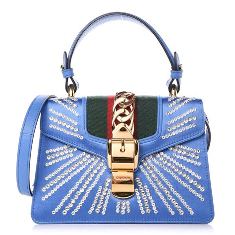 gucci mini sylvie shoulder bag blue|gucci sylvie bag history.